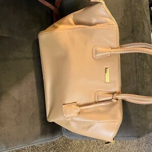 Iman & joy Tan Leather Tote